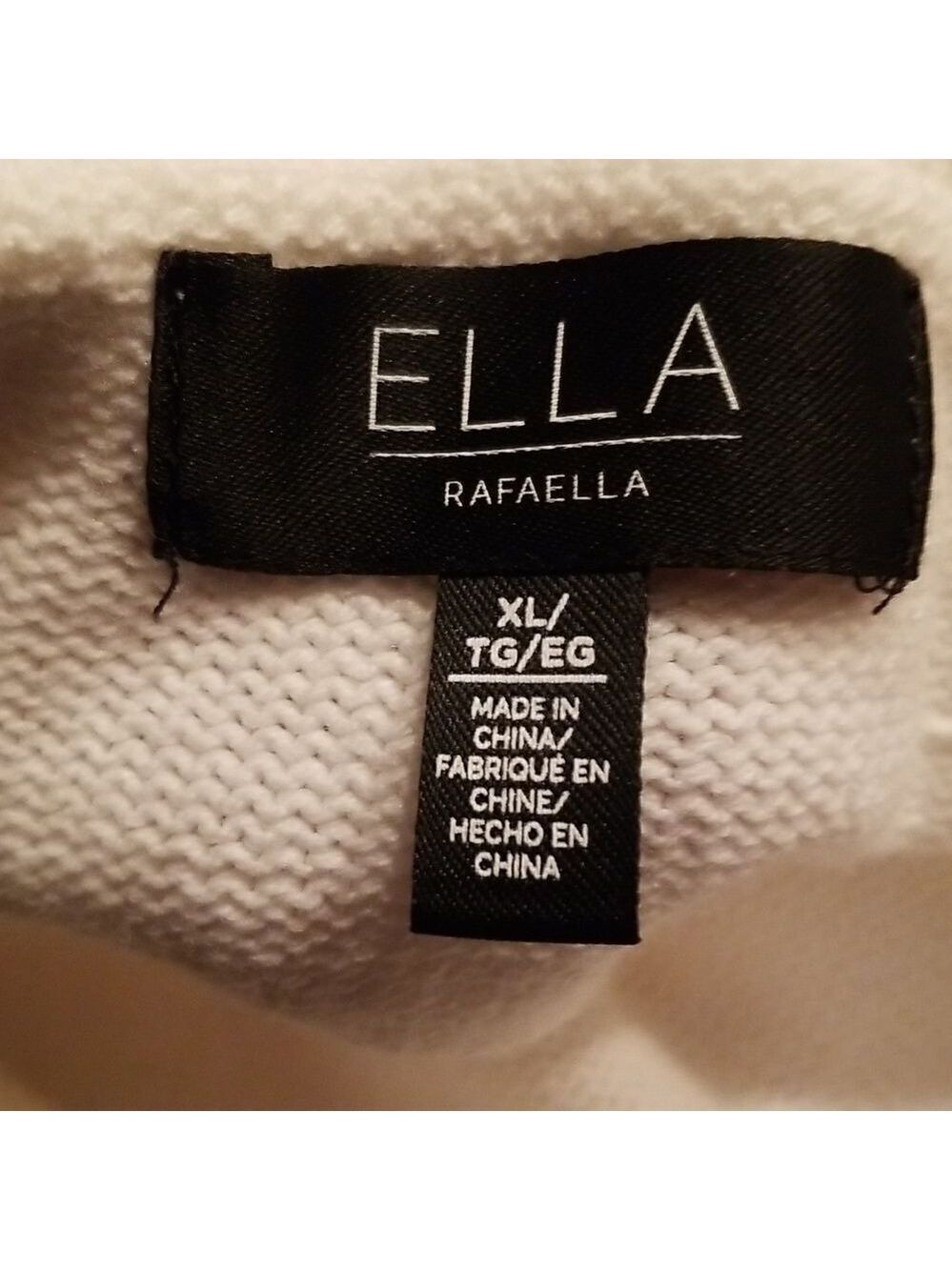 Ella Rafaella Ombre Pullover Sweater Mock Orange White Knit Size XL - Picture 8 of 10